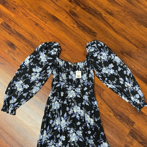 Free People Jaymes Floral Print Midi Long Sleeve Dress - Picture 7 of 13